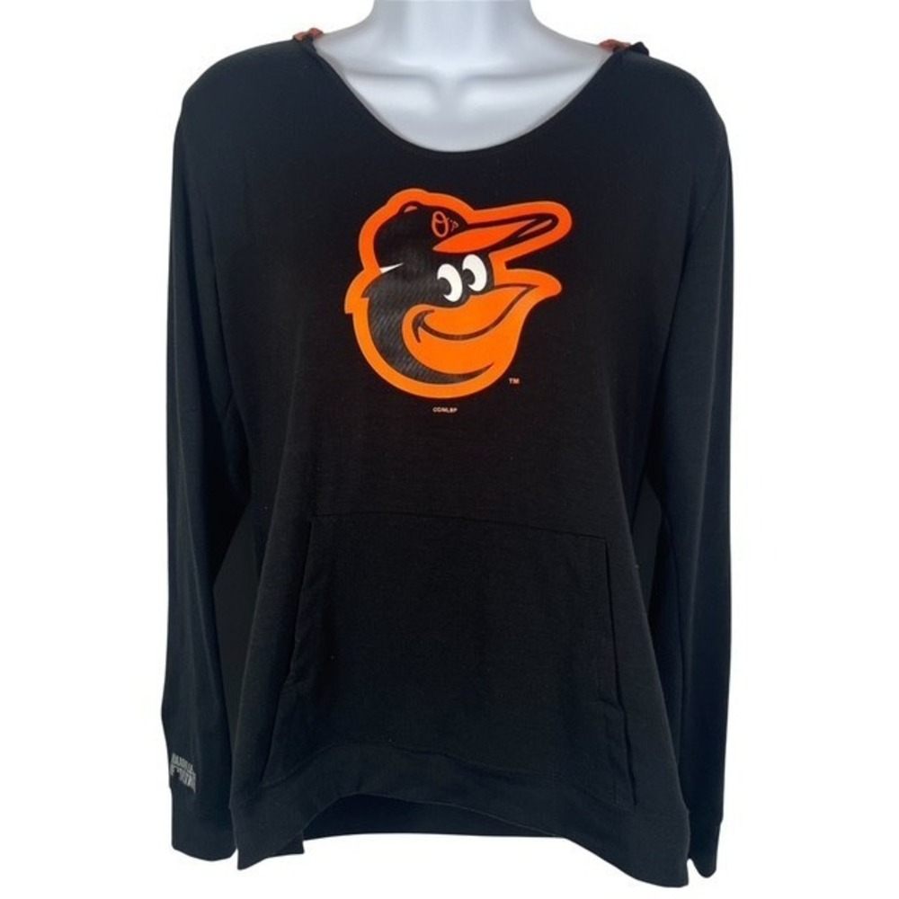 Major League Fitness Womens Sz S Baltimore Orioles Hoodie Logo On Hood -1649